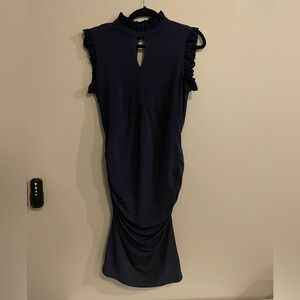 Elegant Navy Sleeveless Kimi and Kai Maternity Dress. Size S